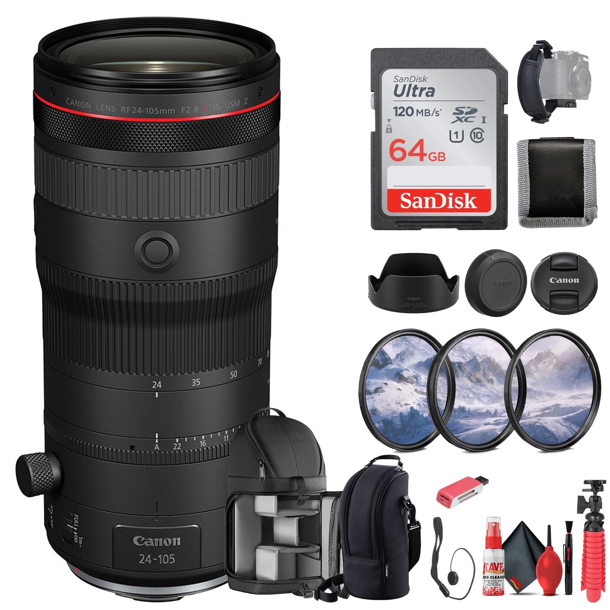 Canon RF 24-105mm f/2.8 L IS USM Z Lens Canon RF for Events, Photojournalism - Bundle