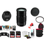 Panasonic Lumix 100-300mm f/4-5.6 II POWER O.I.S. Lens with 2x 64 Memory Cards (International Model)