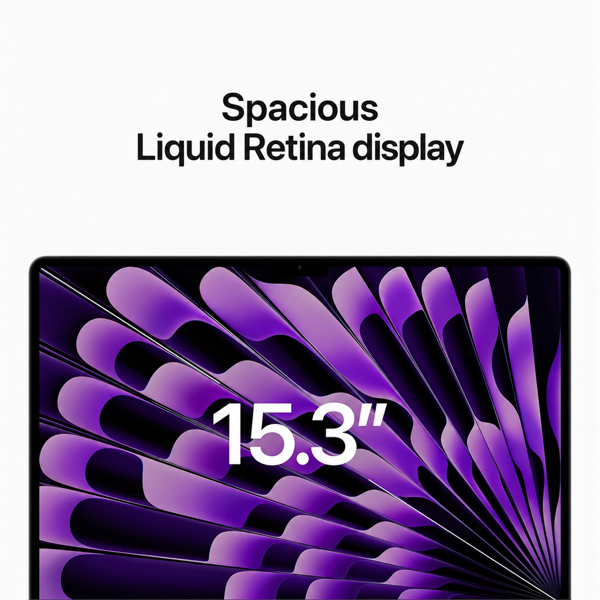 Apple 2023 MacBook Air Laptop with M2 chip: 15.3-inch Liquid Retina Display, 8GB Unified Memory, 256GB SSD Storage, 1080p FaceTime HD Camera, Touch ID. Works with iPhone/iPad; Space Gray - Reconditioned