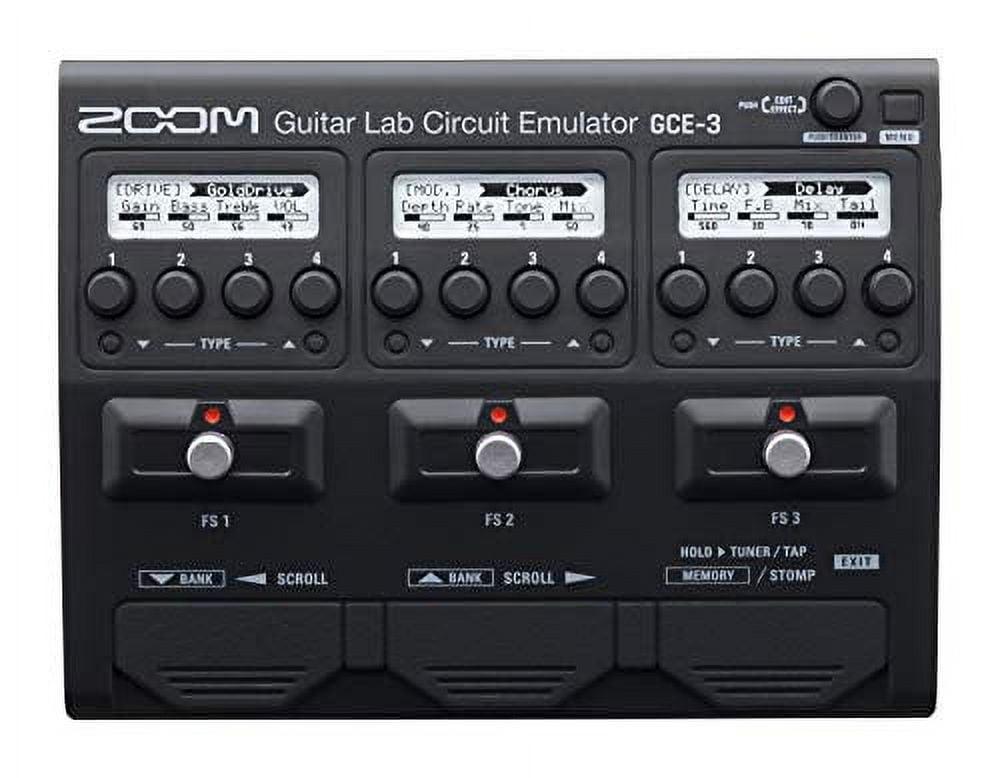 Zoom GCE-3 Guitar Lab Circuit Emulator, Compact USB Audio Interface for Emulation of Zoom Effects Processors Using Guitar Lab Software