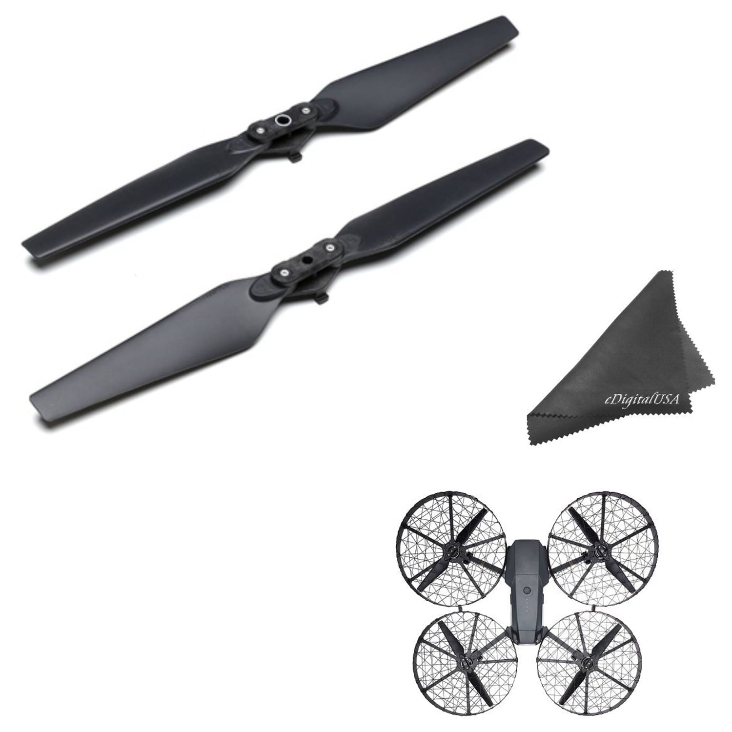 7228 Quick Release Folding Propellers for use with DJI Mavic Pro Propeller Cage Bundle