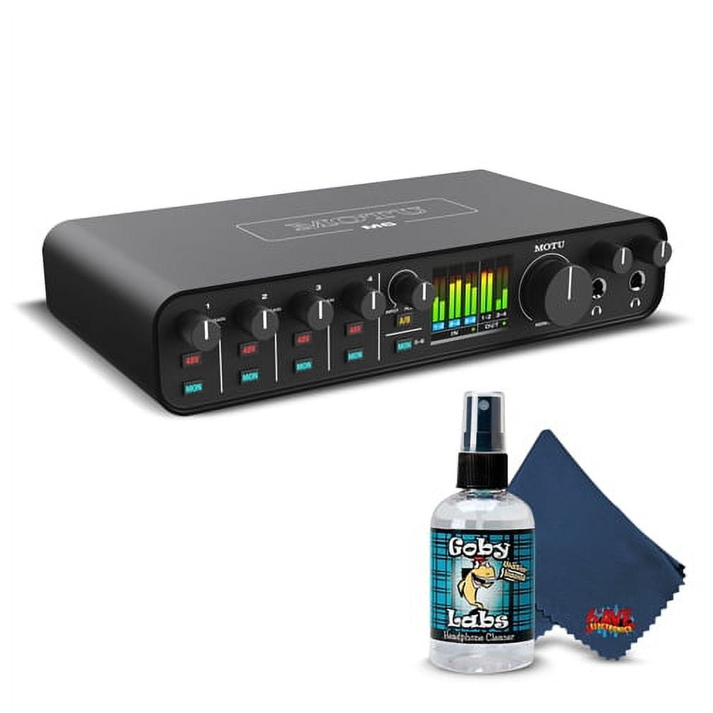 MOTU M6 6x4 USB-C Audio Interface with Studio-Quality Sound Bundle with 6Ave Cleaning Kit
