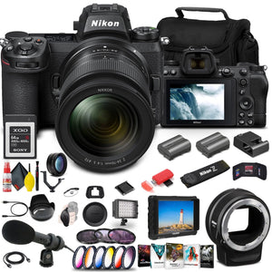 Nikon Z 6II Mirrorless Digital Camera 24.5MP with 24-70mm Lens 1663 + FTZ Mount Ultimate Storage Bundle Nikon