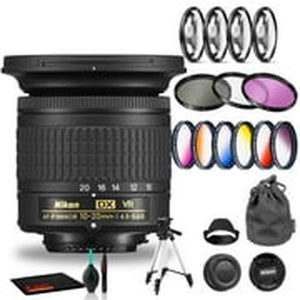 Nikon AF-P DX NIKKOR 10-20mm f/4.5-5.6G VR Lens Includes Filter Kits and Tripod Intl Model