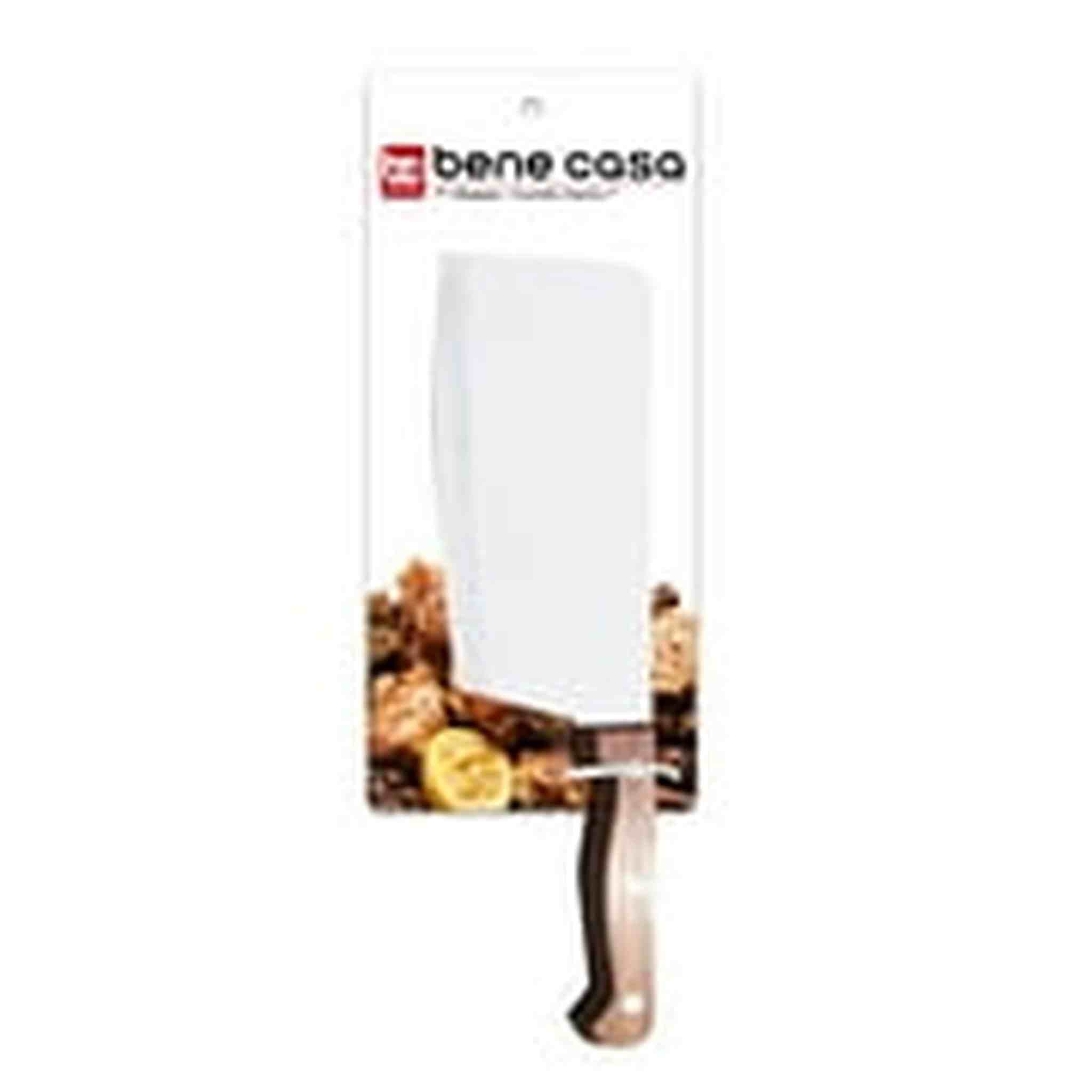 Bene Casa 7-inch cleaver knife with rosewood handle, stainless steel blade, full tang and triple riveted handle, balance tested cleaver knife Bene Casa