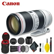 Canon EF 70-200mm f/2.8L is III USM Lens International Model w/Filter Kit + Lens Case Bundle