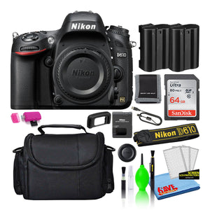 Nikon D610 Digital Camera Body Only 1540 + 64GB SD Card + Camera Bag Intl