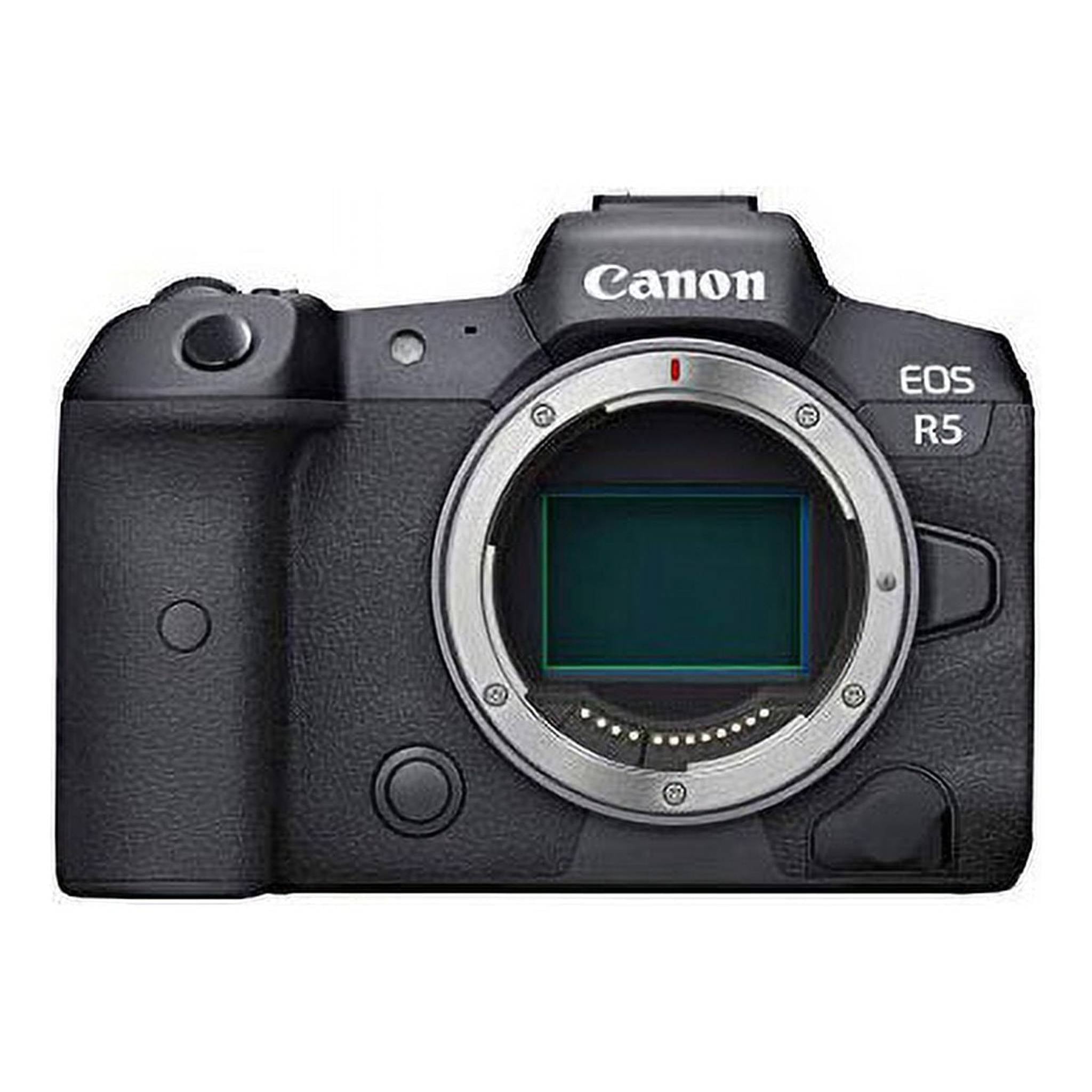Canon EOS R5 Full-Frame Mirrorless Camera with 8K Video, 45 Megapixel Full-Frame CMOS Sensor, DIGIC X Image Processor, Dual Memory Card Slots, and Up to 12 fps Mechnical Shutter, Body Only - Used Canon
