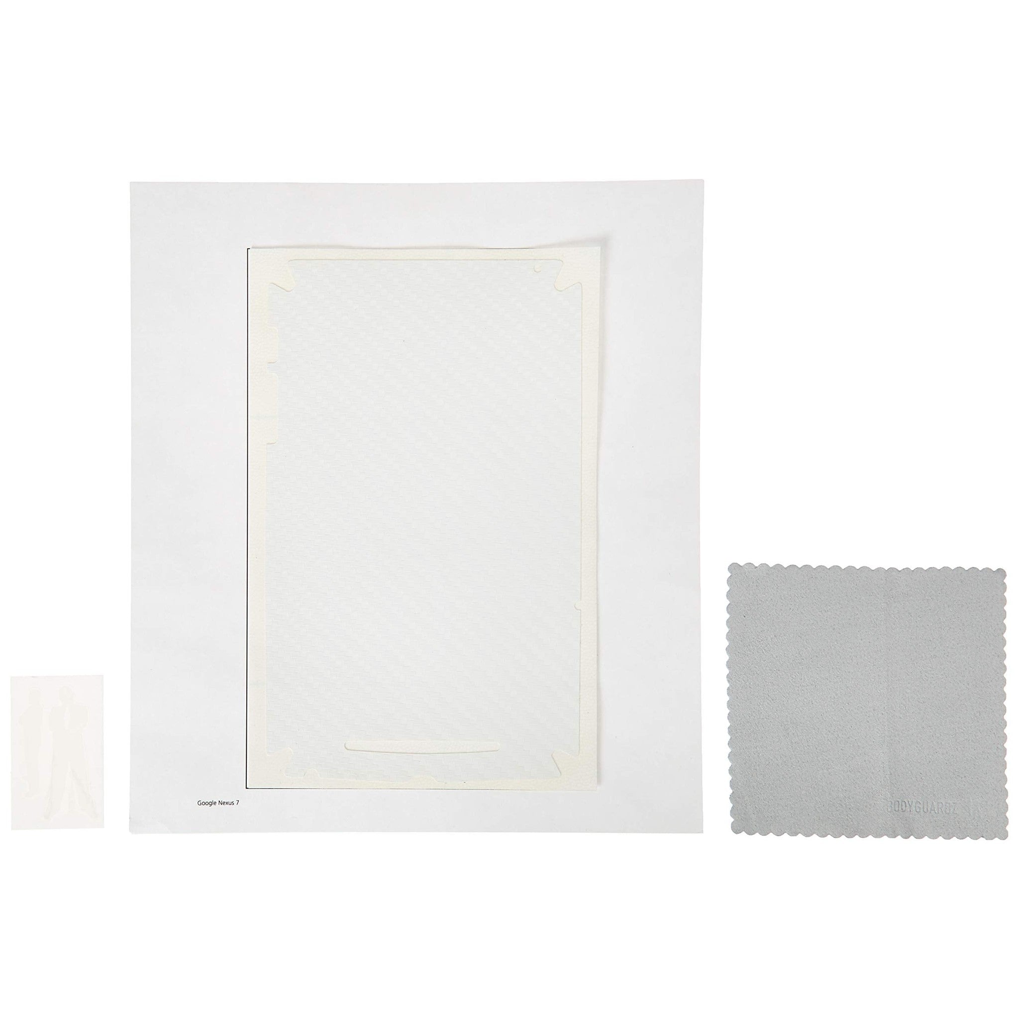 BodyGuardz Carbon Fiber Armor Durable/Ultra-Thin/Stylish Full Body Film Scratch Protection for Google Nexus 7 Tablet, White BZ-ACWN7-0712