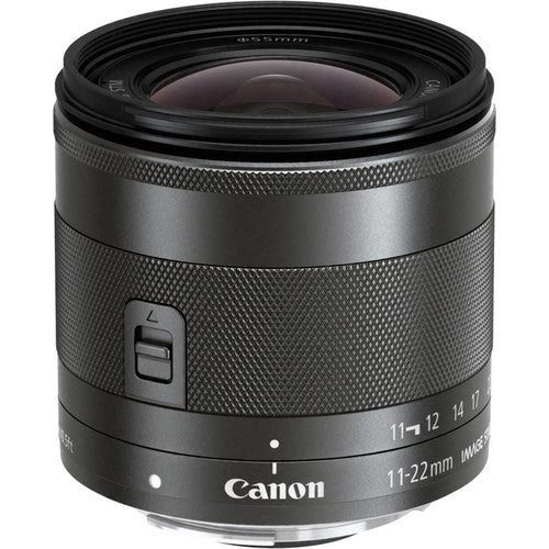 Canon EF-M 11-22mm f/4-5.6 IS STM Lens (International Model) with Cleaning Kit and Filter Kits Bundle