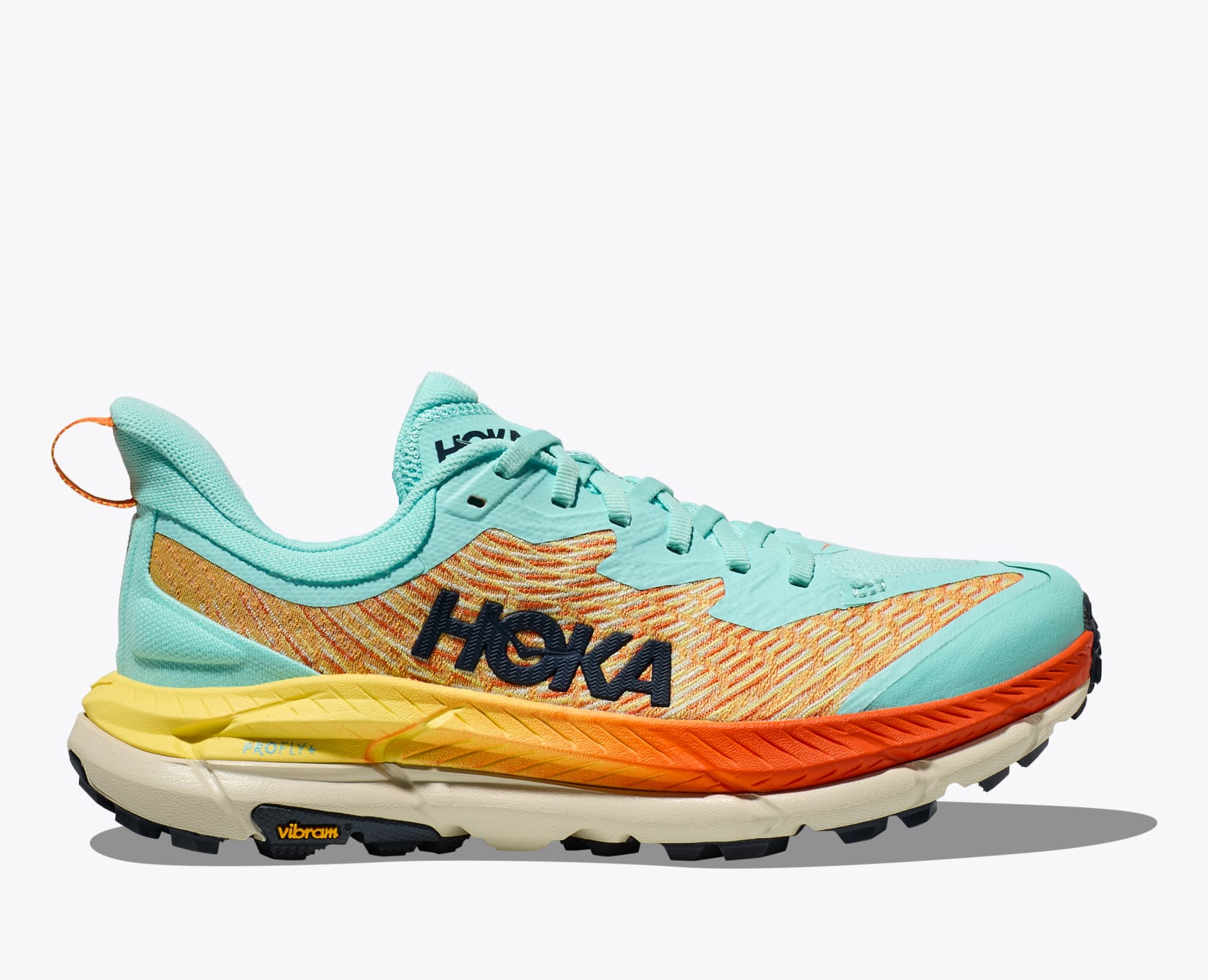 Hoka Mafate Speed 4 Trail Running Shoes Women Turquoise, Papaya Royal Teal, 6
