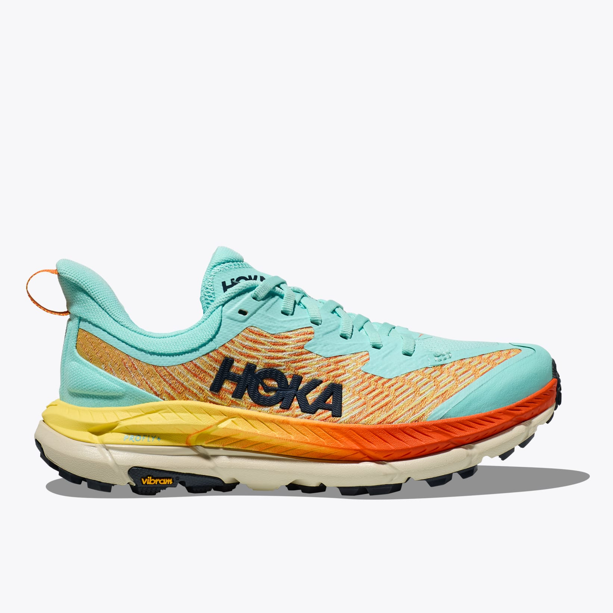 Hoka Mafate Speed 4 Trail Running Shoes Women Turquoise, Papaya Royal Teal, 6 Hoka