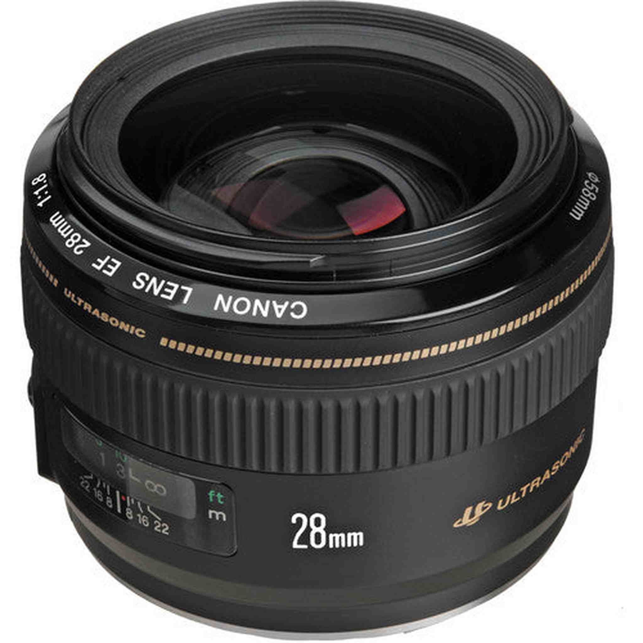 Canon EF 28mm f/1.8 USM Lens 2510A003 + Filter Kit + Cap Keeper - Bundle Canon