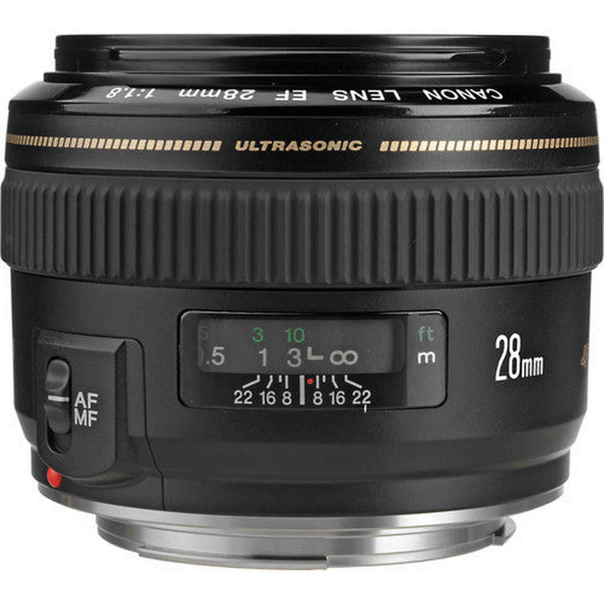 Canon EF 28mm f/1.8 USM Lens 2510A003 + Filter Kit + Cap Keeper - Bundle Canon