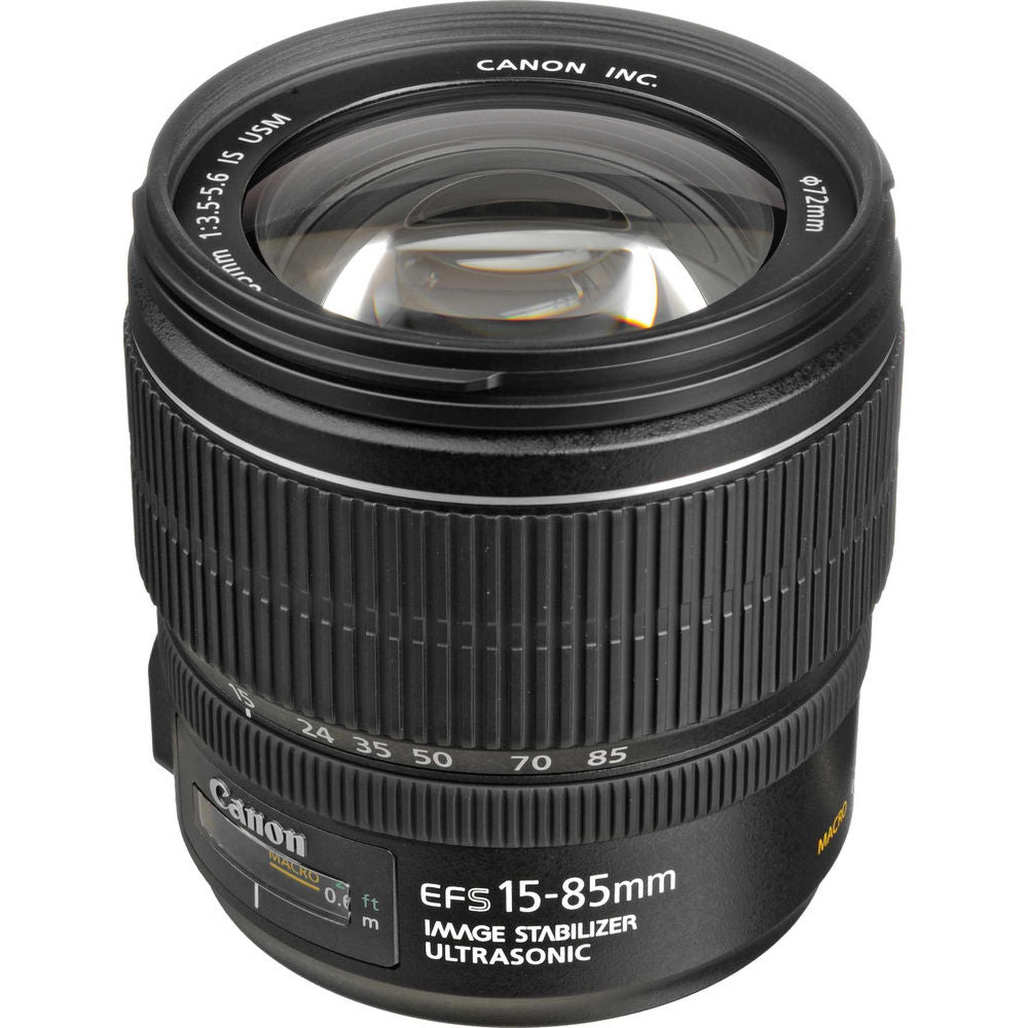 Canon EF-S 15-85mm f/3.5-5.6 IS USM Lens with Filter Kit + Cleaning Kit + More