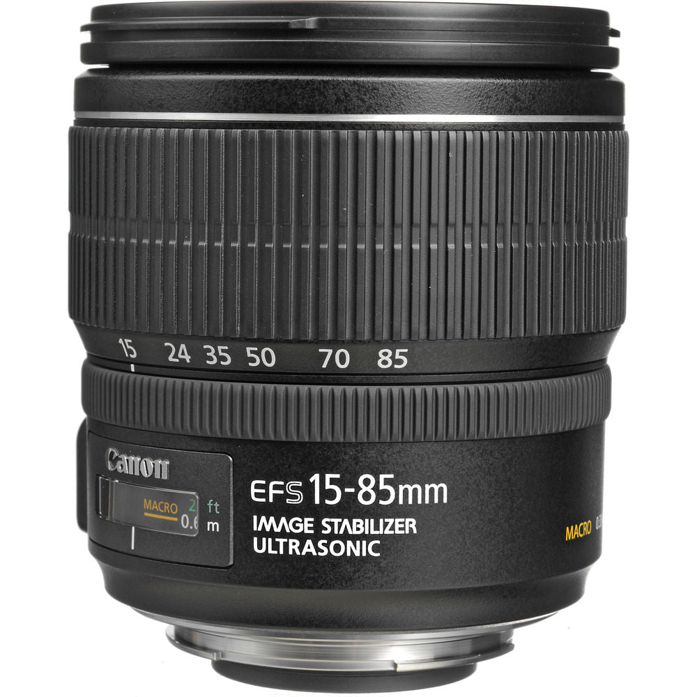 Canon EF-S 15-85mm f/3.5-5.6 IS USM Lens with Filter Kit + Cleaning Kit + More