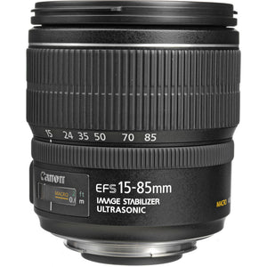 Canon EF-S 15-85mm f/3.5-5.6 IS USM Lens with Filter Kit + Cleaning Kit + More