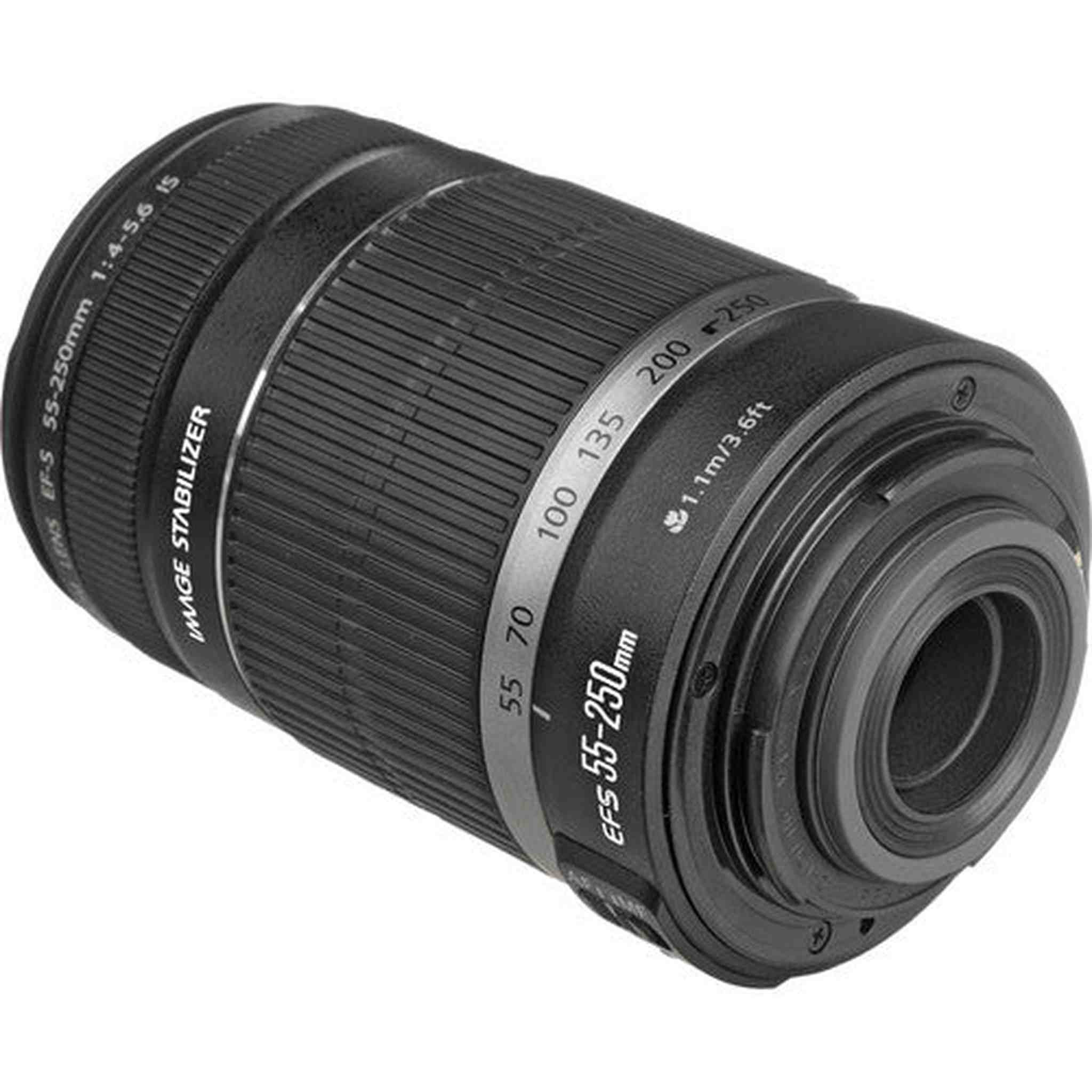 Canon EF-S 55-250mm f/4-5.6 IS II Lens 5123B006 + 64GB Memory Card - Bundle - Canon