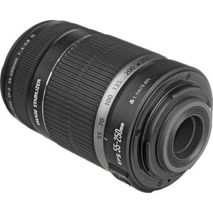 Canon EF-S 55-250mm f/4-5.6 IS II Lens 5123B006 + 64GB Memory Card - Bundle - Canon