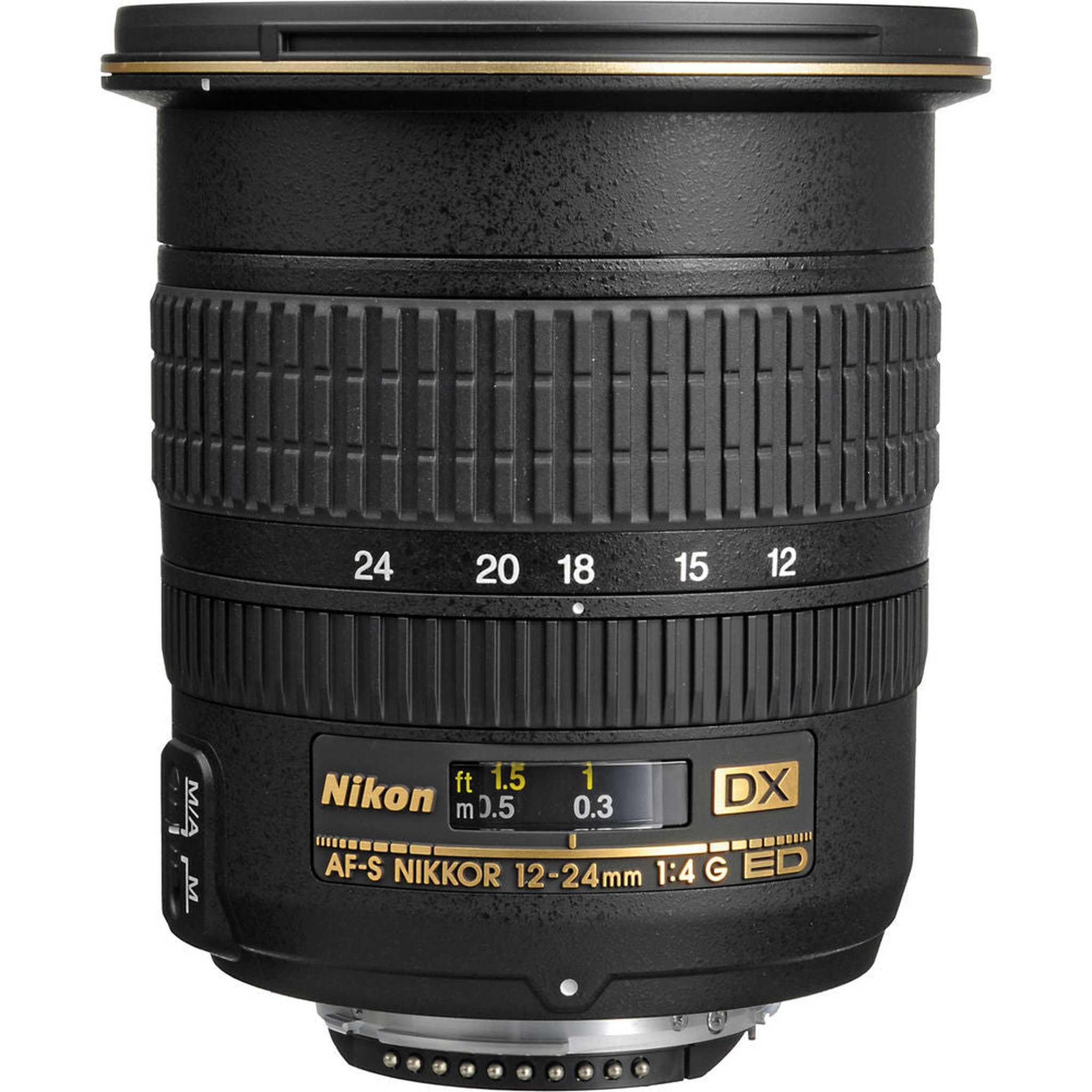 Nikon AF-S DX Zoom-NIKKOR 12-24mm f/4G IF-ED Lens 2144 + Filter Kit + Cap Keeper - Bundle Nikon