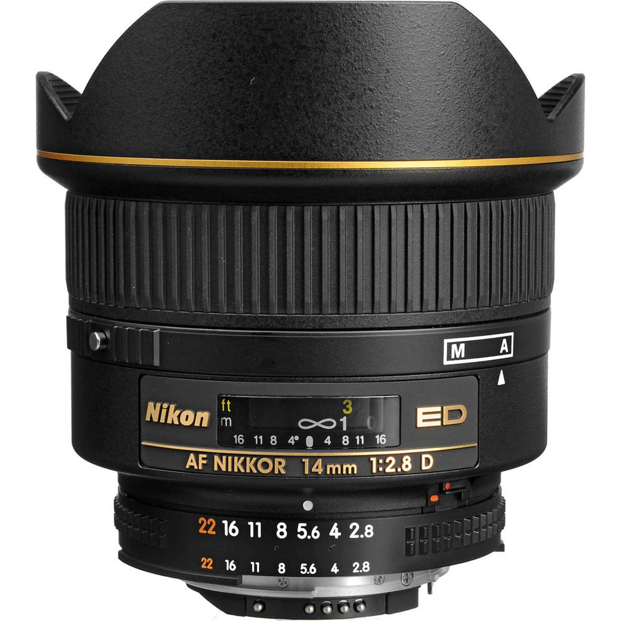 Nikon AF 14mm f/2.8D ED Wide-Angle Prime Lens 1925 Intl Model Bundle - Reconditioned Nikon