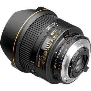 Nikon AF 14mm f/2.8D ED Wide-Angle Prime Lens 1925 Intl Model Bundle - Reconditioned Nikon