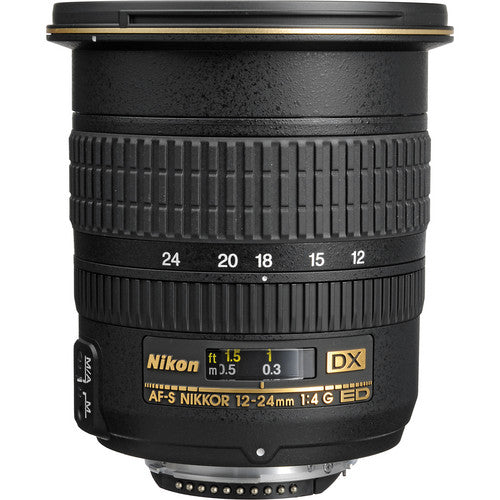 Nikon AF-S DX Zoom-NIKKOR 12-24mm f/4G IF-ED Lens Includes Filter Kits and Tripod Intl Model Bundle