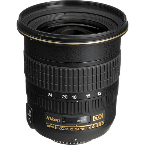 Nikon AF-S DX Zoom-NIKKOR 12-24mm f/4G IF-ED Lens Includes Filter Kits and Tripod Intl Model Bundle
