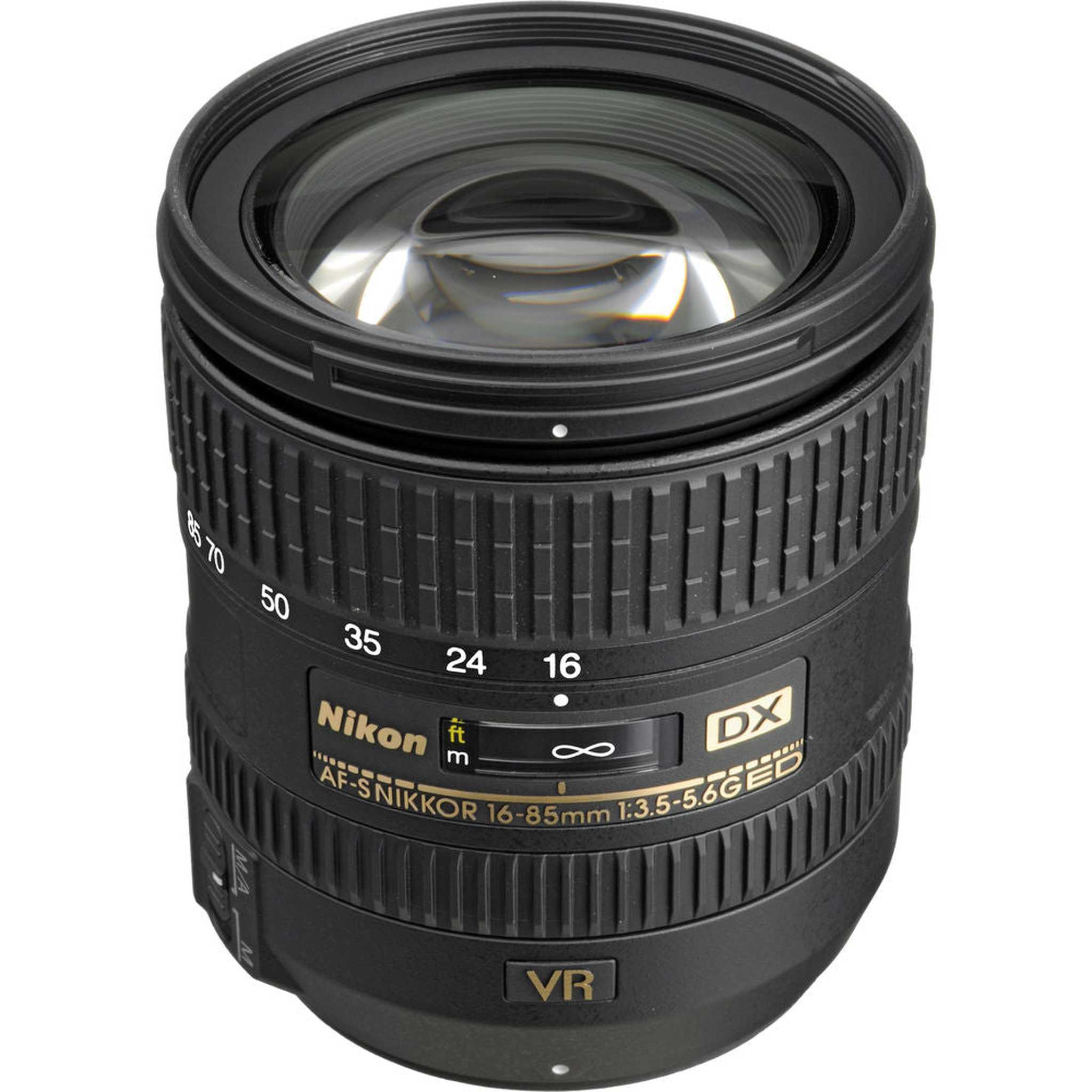 Nikon AF-S DX NIKKOR 16-85mm f/3.5-5.6G ED VR Lens 2178 + Filter Kit + Cap Keeper - Bundle Nikon