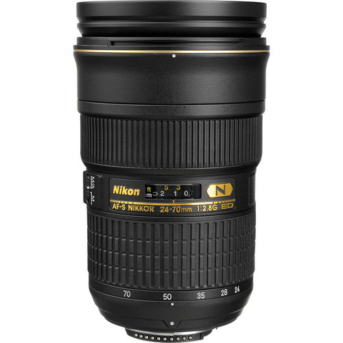 Nikon AF-S NIKKOR 24-70mm f/2.8G ED Lens Intl Model with Tripod and Filters