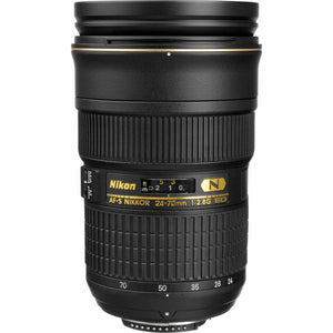Nikon AF-S NIKKOR 24-70mm f/2.8G ED Lens 2164 + 64GB Memory Card + Filter Kit - Bundle Nikon