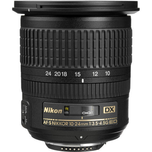 Nikon AF-S DX NIKKOR 10-24mm f/3.5-4.5G ED Lens (INTL Model) - Essential Bundle