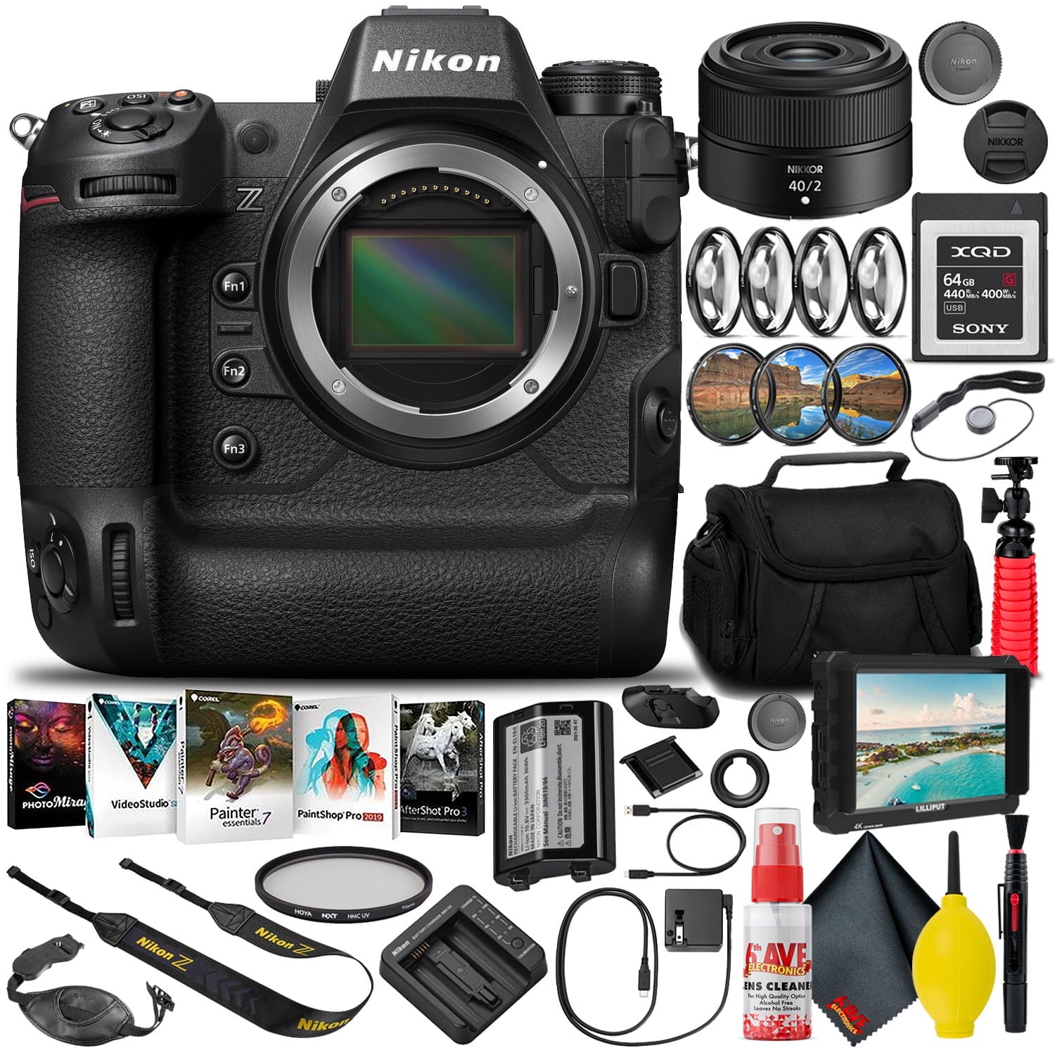 Nikon Z9 Mirrorless Camera (1669) with 40mm Lens + 64GB XQD Card (INTL)