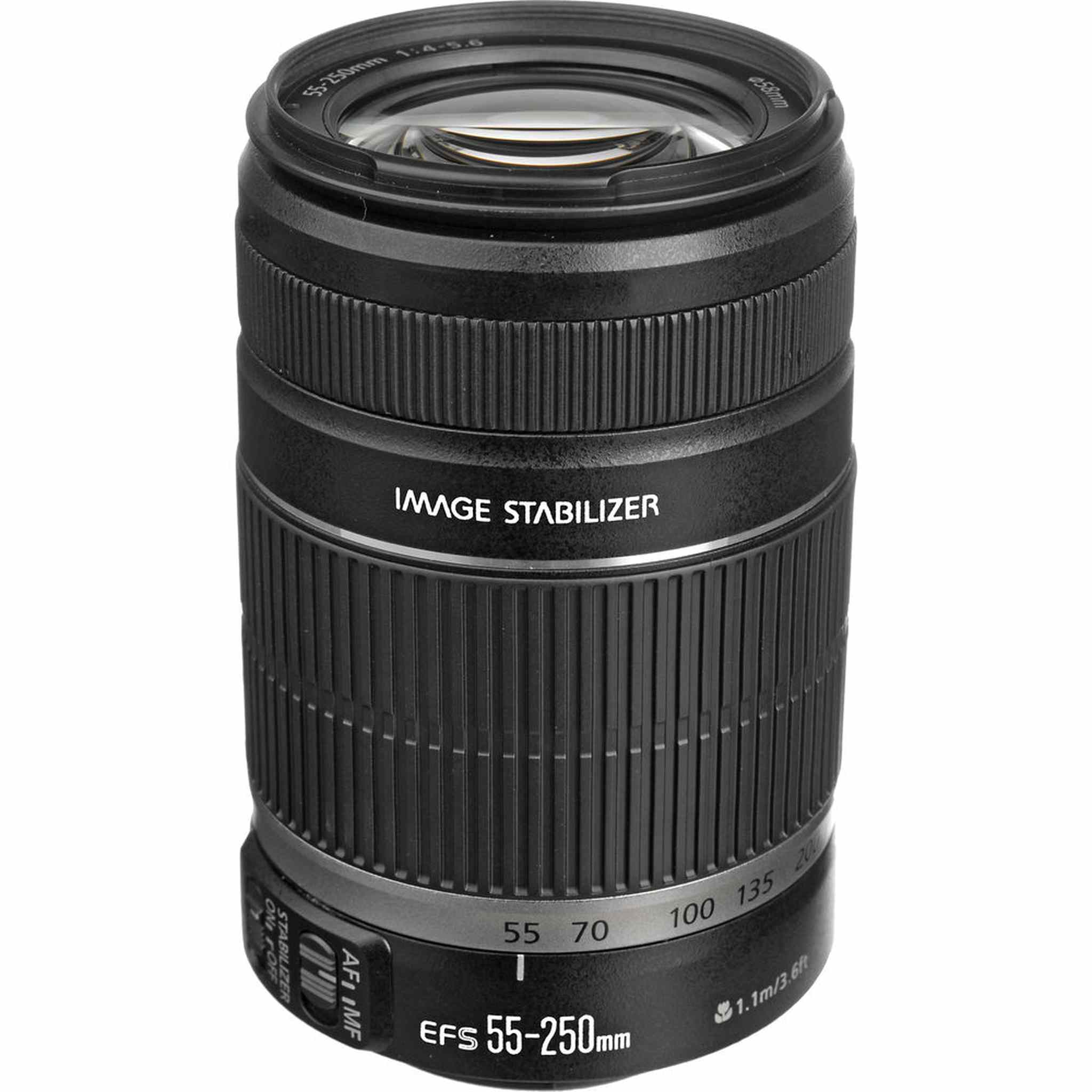 Canon EF-S 55-250mm f/4-5.6 IS II Lens 5123B006 + 64GB Memory Card - Bundle -
