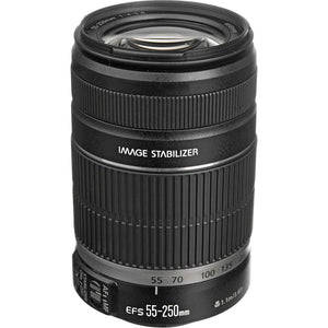 Canon EF-S 55-250mm f/4-5.6 IS II Lens 5123B006 + 64GB Memory Card - Bundle -
