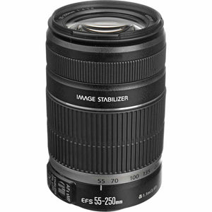 Canon EF-S 55-250mm f/4-5.6 IS II Lens 5123B006 + 64GB Memory Card - Bundle - Canon