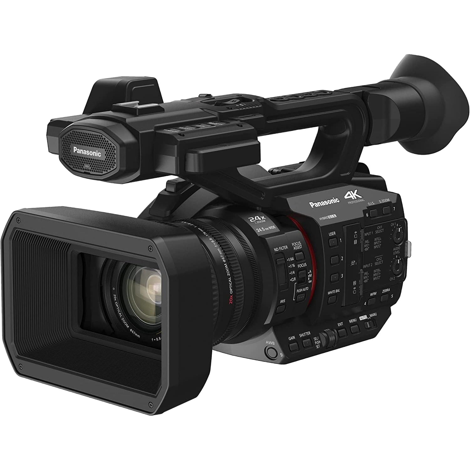 Panasonic HC-X20 Camcorder, 4K 60p, 1.0-inch Sensor, 24.5mm Wide-Angle Lens and Optical 20x Zoom