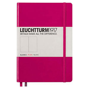LEUCHTTURM1917 - Medium A5 Plain Hardcover Notebook Berry - 251 Numbered Pages