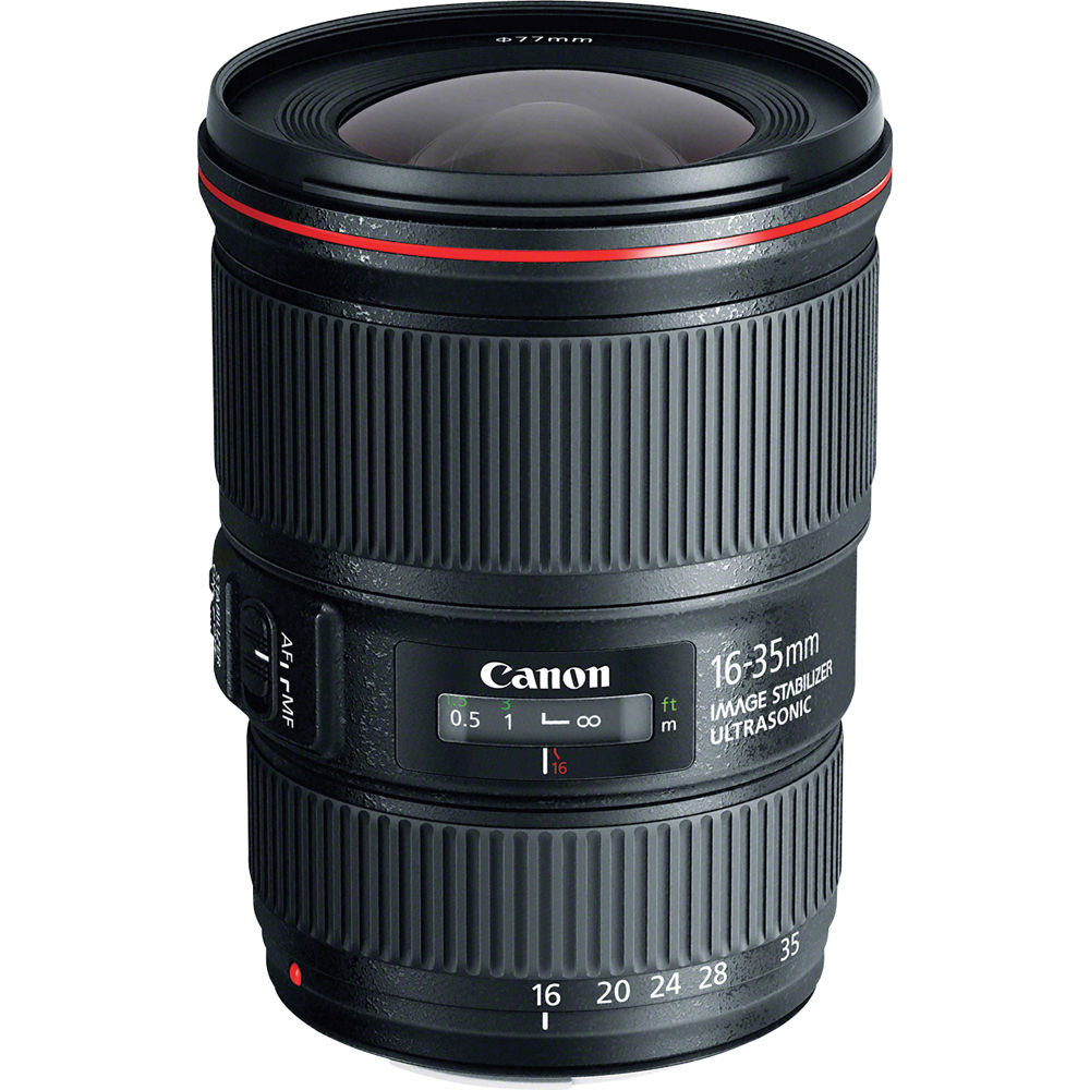 Canon EF 16-35mm f/4L IS USM Lens (9518B002) + Filter + BackPack + 64GB + More