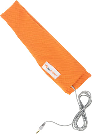 RunPhones Microphone Headphones Orange Exuberance, Small