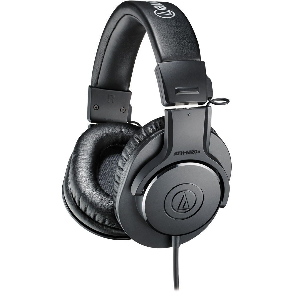 Audio-Technica ATH-M20x Professional Studio Headphones with Accessory Kit