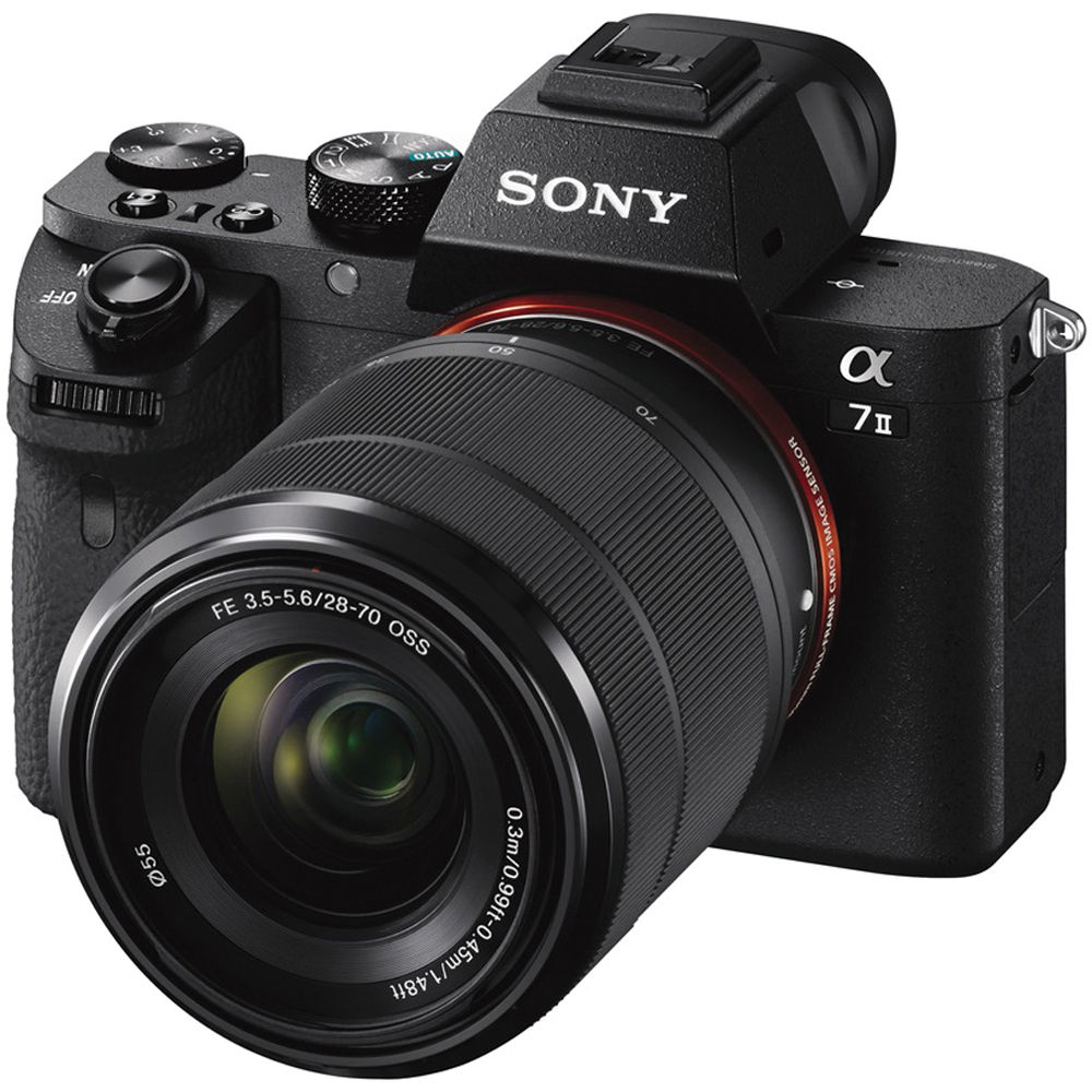 Sony a7 II Mirrorless Camera with 28-70mm Lens + Filter Kit + Wide Angle + More