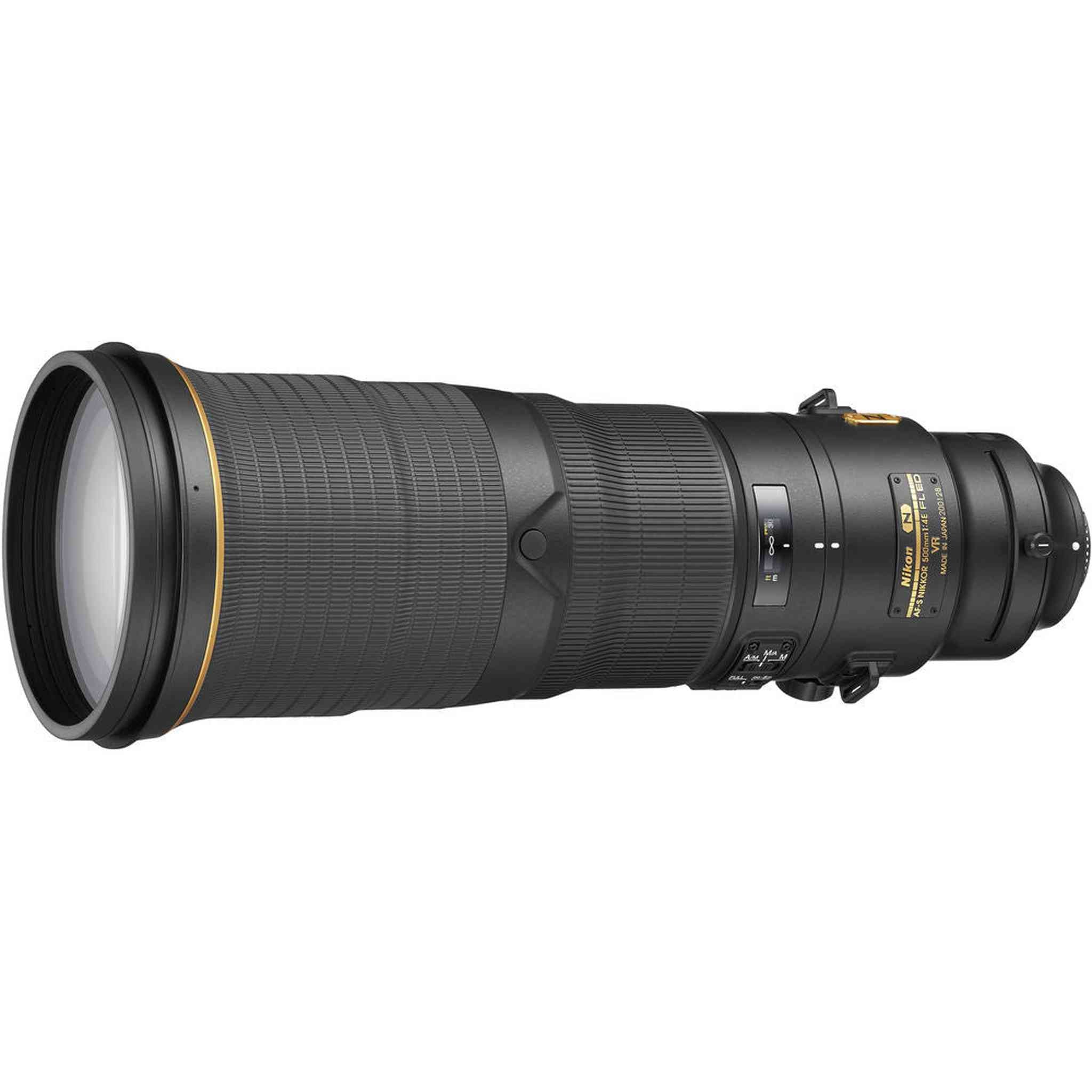 Nikon AF-S NIKKOR 500mm f/4E FL ED VR Lens 20053 + FTZ II Adapter + 64GB Card - Bundle