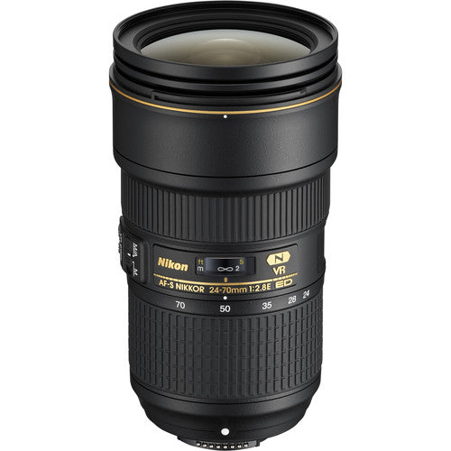 Nikon AF-S NIKKOR 24-70mm f/2.8E ED VR Lens Includes Filter Kits and Tripod Intl Model