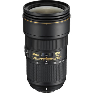 Nikon AF-S NIKKOR 24-70mm f/2.8E ED VR Lens Intl Model with Filters and Tripod