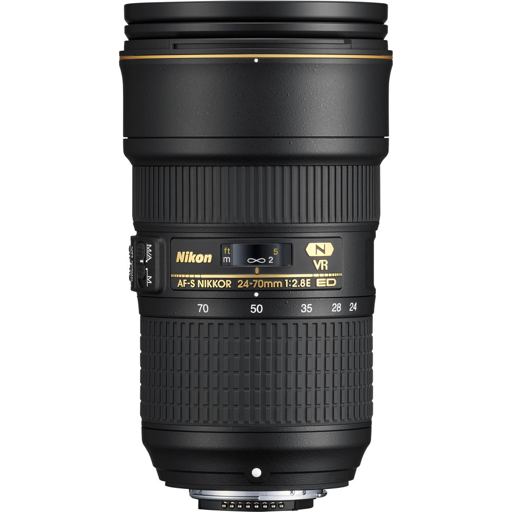 Nikon AF-S 24-70mm f/2.8E ED VR Zoom Lens (20052) Intl Model Bundle