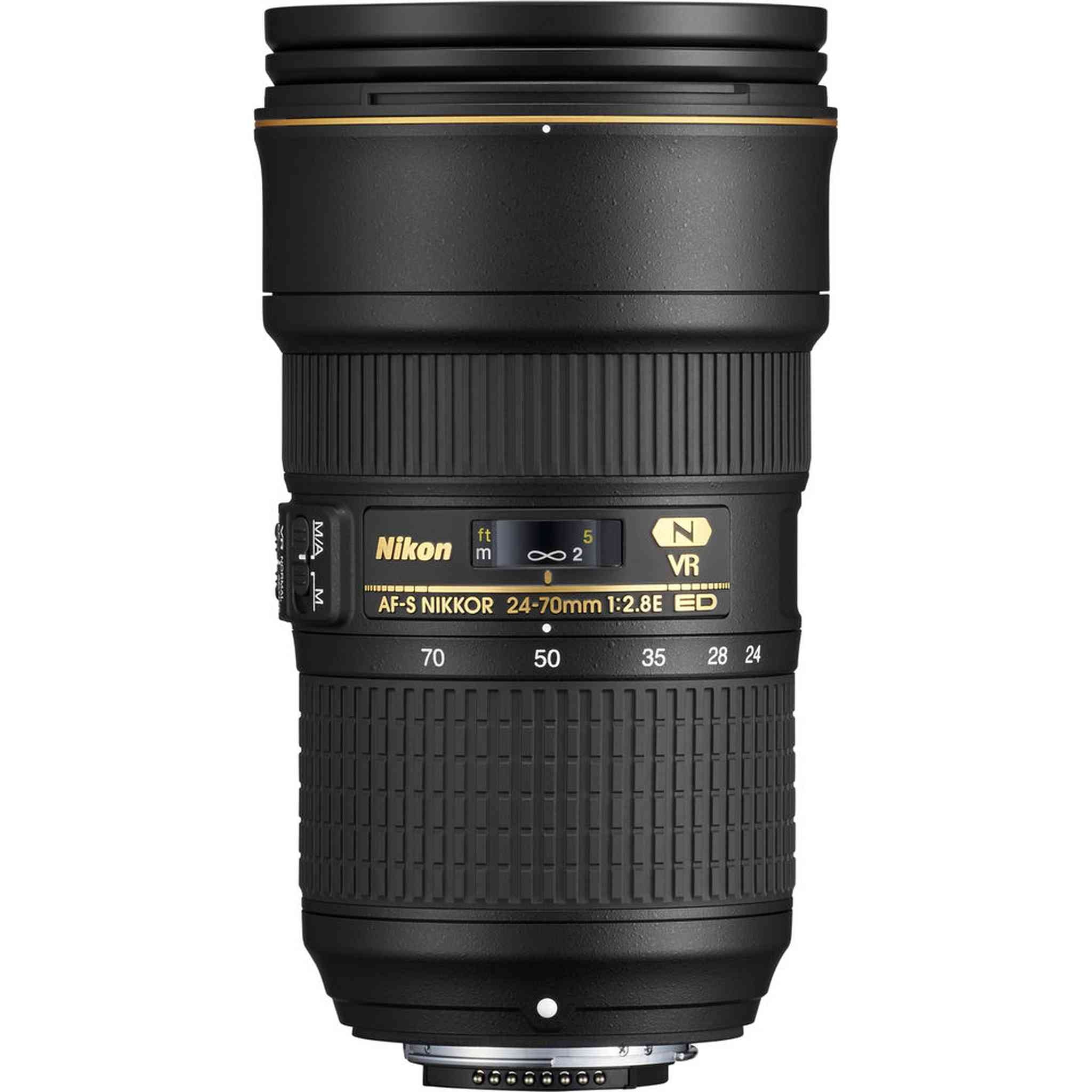 Nikon AF-S 24-70mm f/2.8E ED VR Zoom Lens 20052 Intl Model Bundle - Reconditioned Nikon