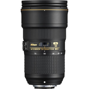 Nikon AF-S NIKKOR 24-70mm f/2.8E ED VR Lens Intl Model with Filters and Tripod