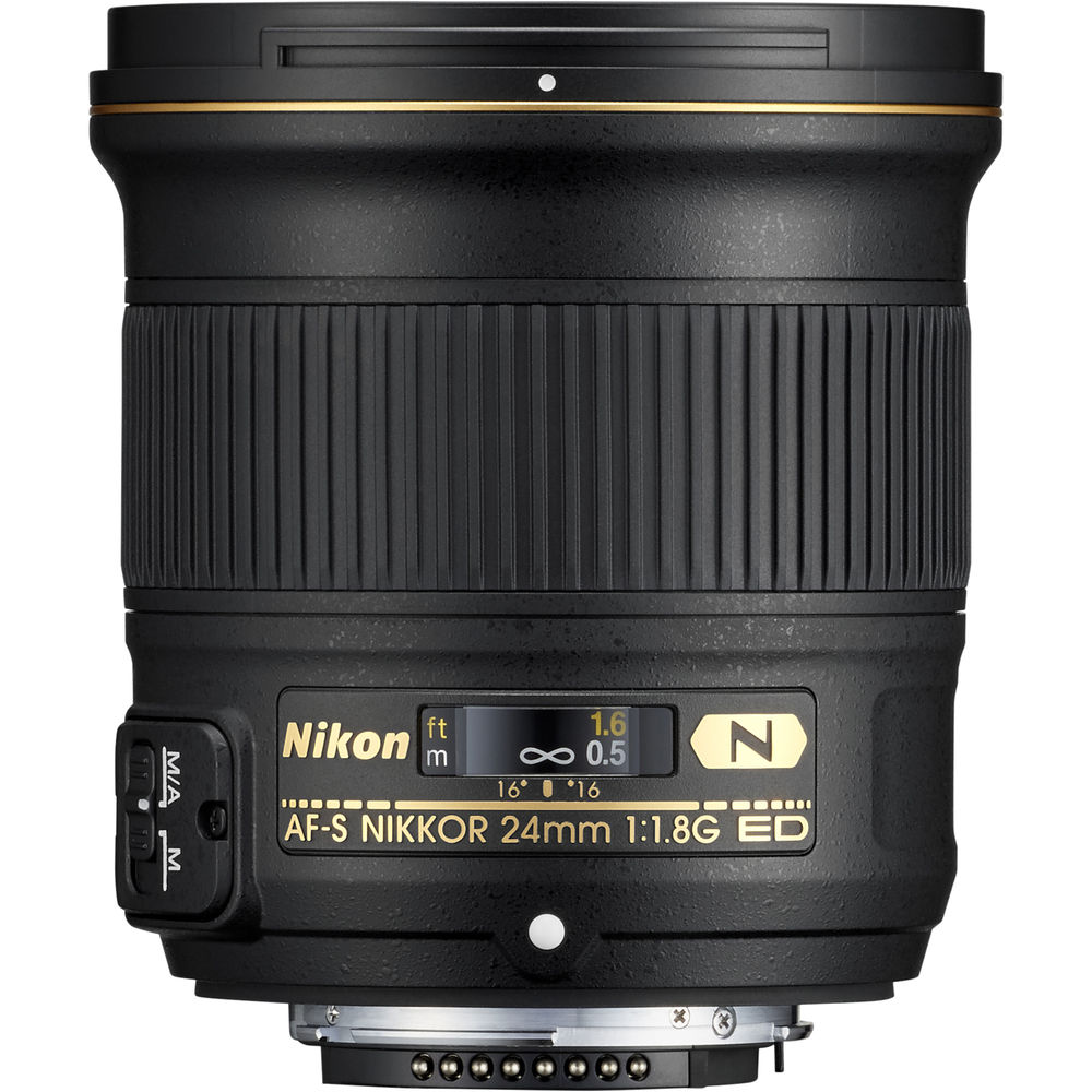 Nikon AF-S 24mm f/1.8G ED Prime Lens 20057 Intl Model Bundle