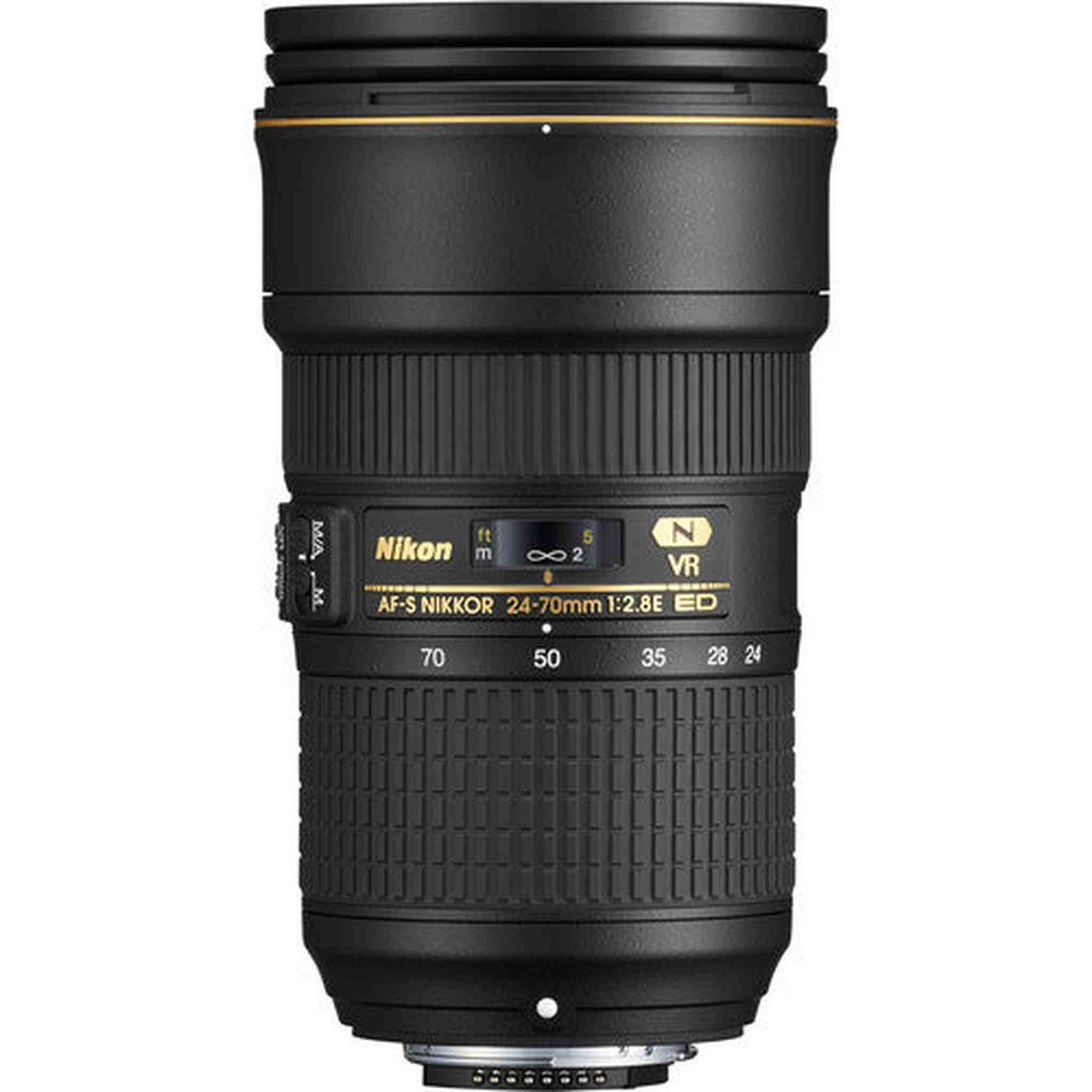 Nikon AF-S NIKKOR 24-70mm f/2.8E ED VR Lens Includes Filter Kits and Tripod Intl Model